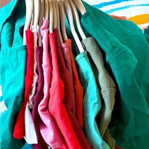 Several Medium figs jogger pants and 1 pocket scrub top, various colors, used